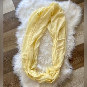 VINTAGE SOLID YELLOW COTTON PULLOVER SCARF